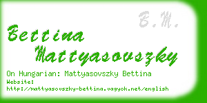 bettina mattyasovszky business card